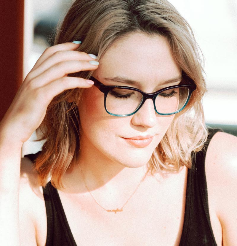 IMG_137j4 Woman wearing eyeglasses